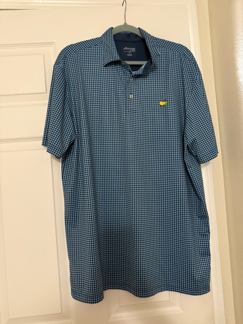 Masters Tech Shirt with Checkered Pattern